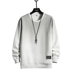 Sweatshirt Mens Patchwork Round Neck