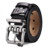Mens Belt High Quality Bison Leather Belt Men Male Genuine Bison Leather Strap