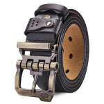Mens Belt High Quality Bison Leather Belt Men Male Genuine Bison Leather Strap