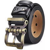 Mens Belt High Quality Bison Leather Belt Men Male Genuine Bison Leather Strap