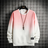 Sweatshirt Mens Patchwork Round Neck