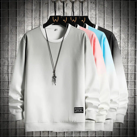 Sweatshirt Mens Patchwork Round Neck