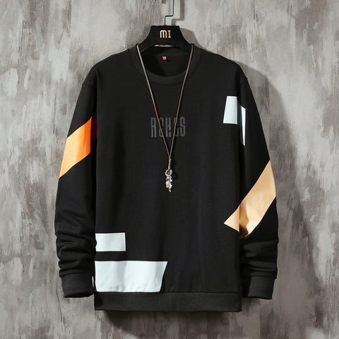 Patchwork Color Sweatshirt Men's